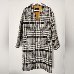 ZARA Plaid Coat Large
